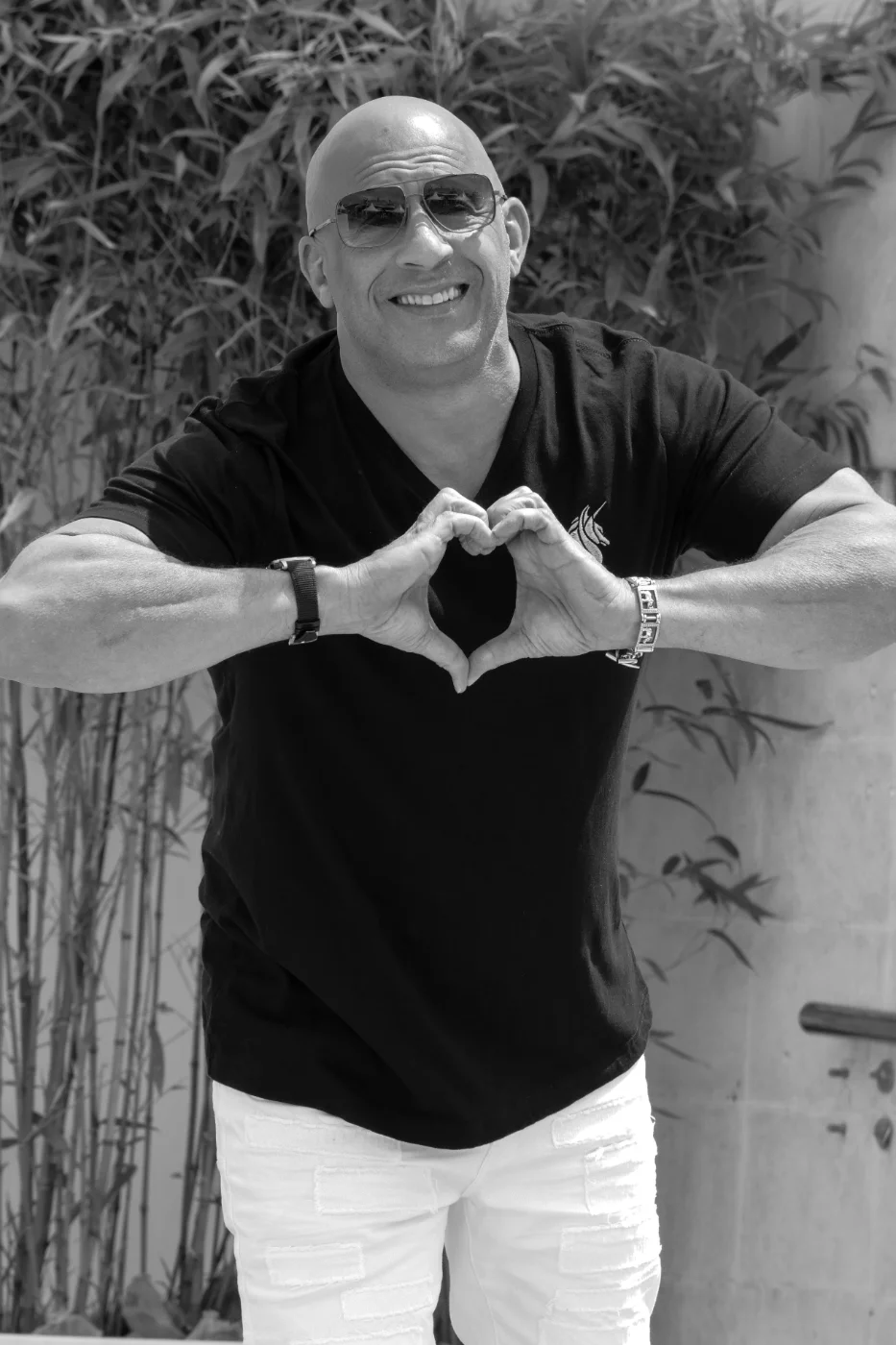 Vin Diesel making a heart hand gesture, Cannes Film Festival 2026 · Ph. Barbara Pigazzi