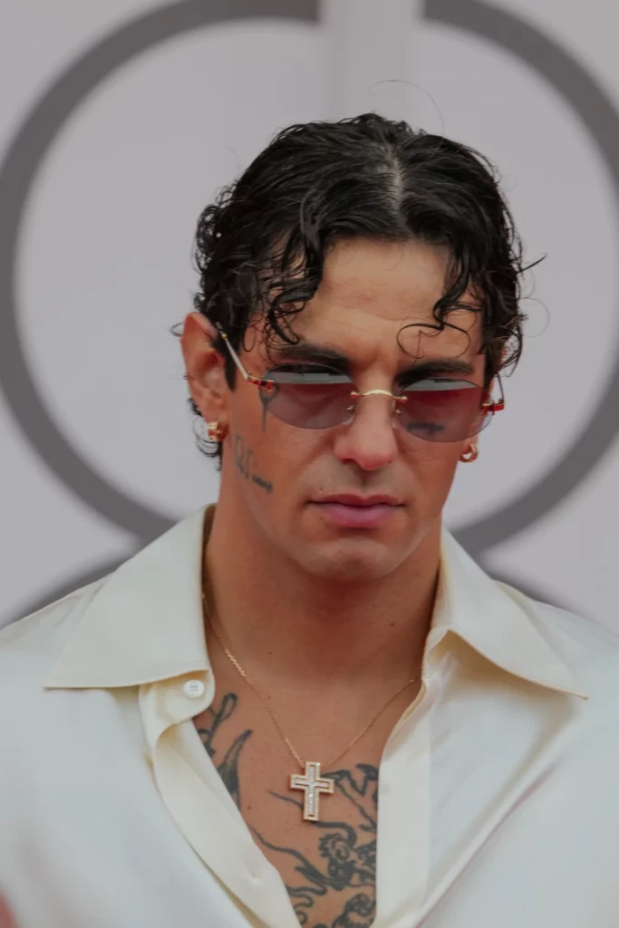 Achille Lauro portrait, looking down, Venice Film Festival 2026 – Ph. Barbara Pigazzi, Studio Animica