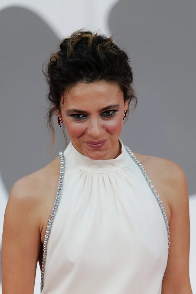 Jasmine Trinca close-up in Prada, Venice Film Festival 2026 – Ph. Barbara Pigazzi, Studio Animica
