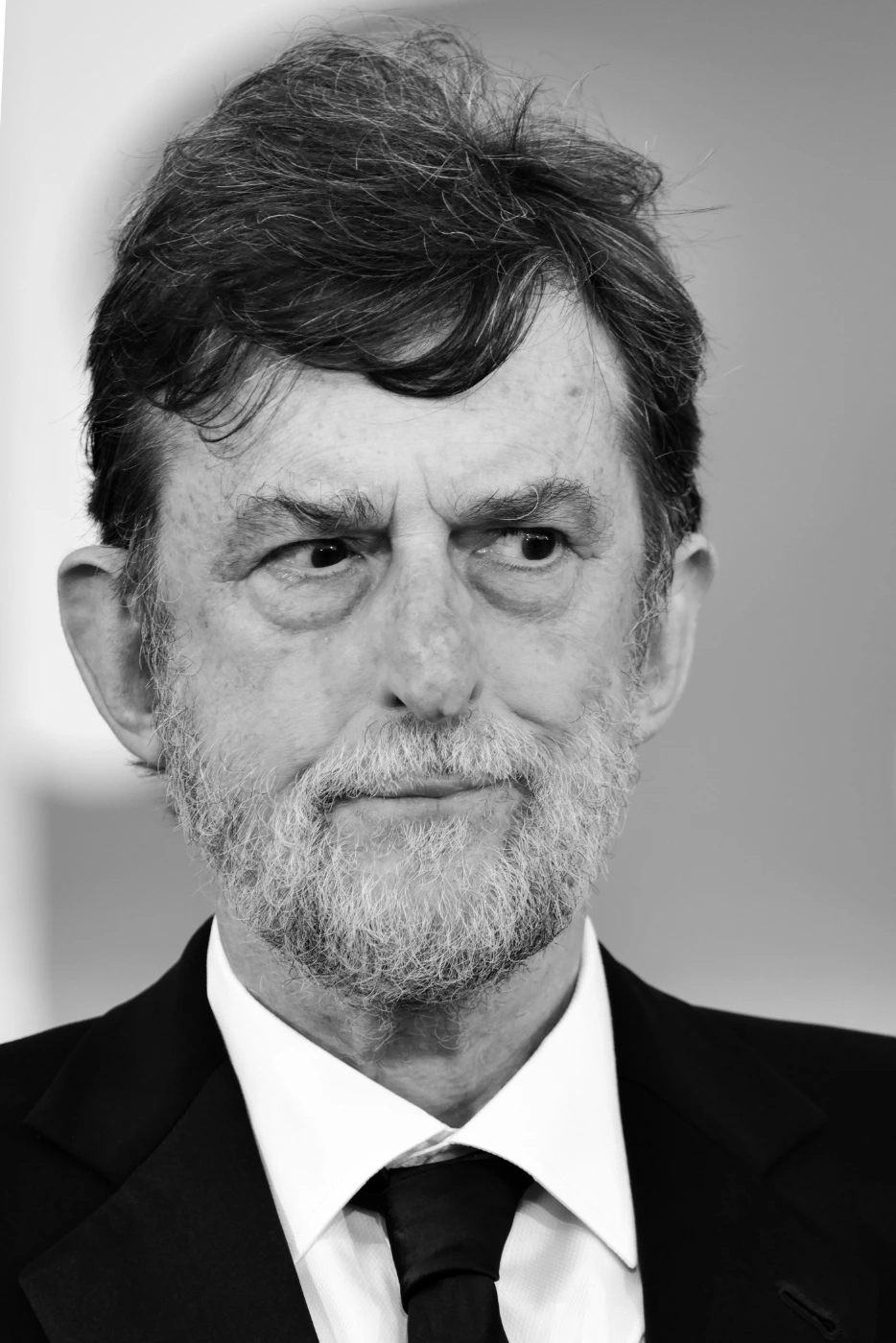 Nanni Moretti black and white close-up portrait, Venice Film Festival 2026 – Ph. Barbara Pigazzi, Studio Animica